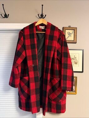 Native Youth Red Plaid Coat